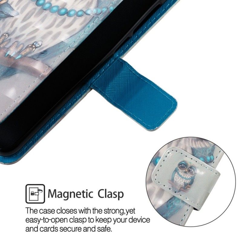 Leren Hoesje Samsung Galaxy A6 Plus 3D Uil Missen