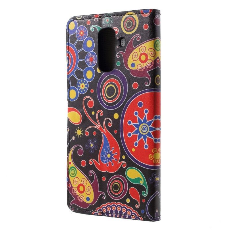 Leren Hoesje Samsung Galaxy A6 Plus Melkwegontwerpen