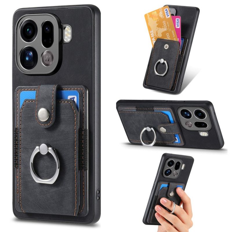 Cover Hoesje Oppo Find X9 Pro 5g Telefoonhoesje Kaarthouder En Ring