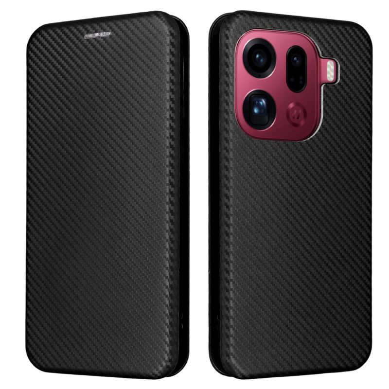 Folio-hoesje Oppo Find X9 Pro 5g Koolstofvezeltextuur Bescherming Hoesje