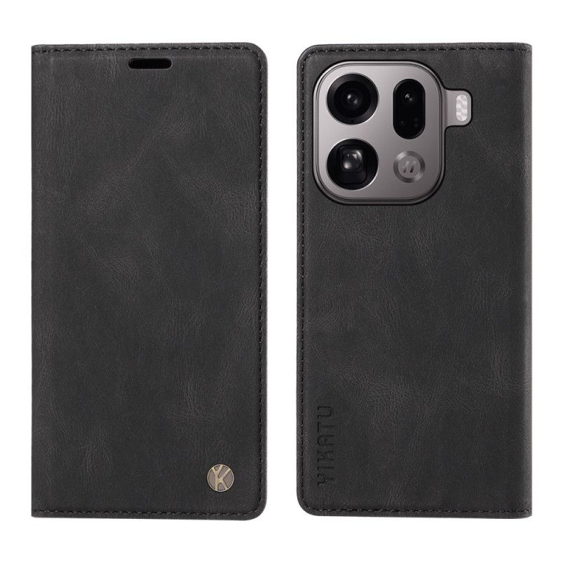 Folio-hoesje Oppo Find X9 Pro 5g Telefoonhoesje Yikatu Suède-effect