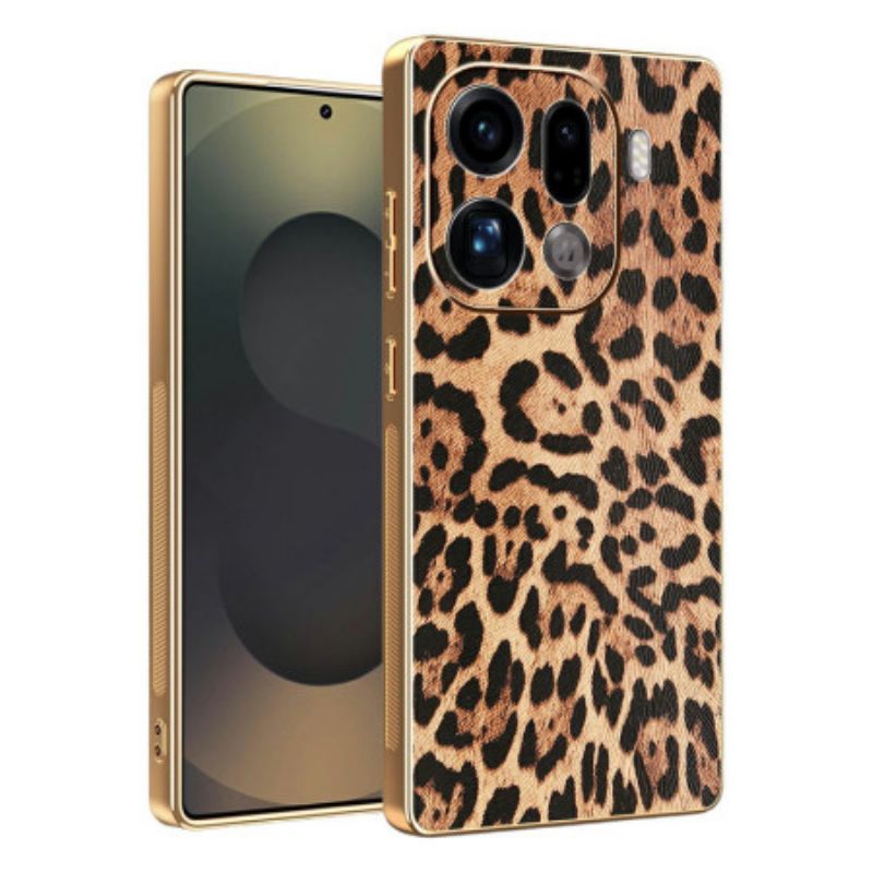 Hoesje Oppo Find X9 Pro 5g Luipaardpatroon Met Gouden Afwerking Bescherming Hoesje