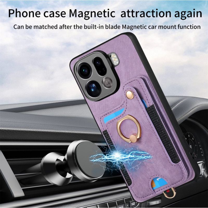 Hoesje Oppo Find X9 Pro 5g Rfid-kaarthouder Met Retro Design