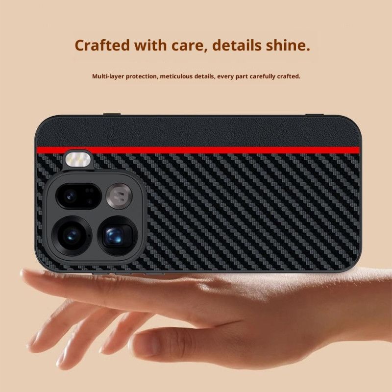 Hoesje Voor Oppo Find X9 Pro 5g Stevig Met Koolstofvezeltextuur