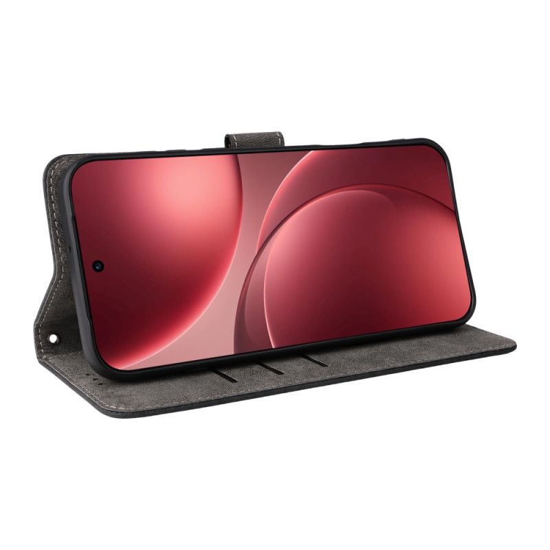 Leren Hoesje Oppo Find X9 Pro 5g Bandjes Met Suède-effect Bescherming Hoesje