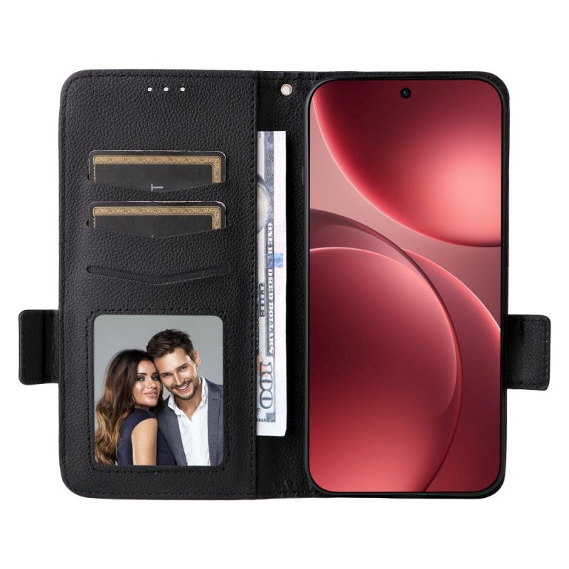 Leren Hoesje Voor Oppo Find X9 Pro 5g Bandjes Van Kunstleer