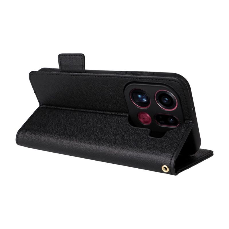 Leren Hoesje Voor Oppo Find X9 Pro 5g Bandjes Van Kunstleer