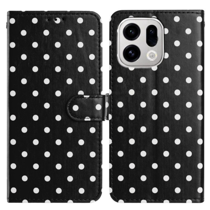 Leren Hoesje Voor Oppo Find X9 Pro 5g Polka Dots