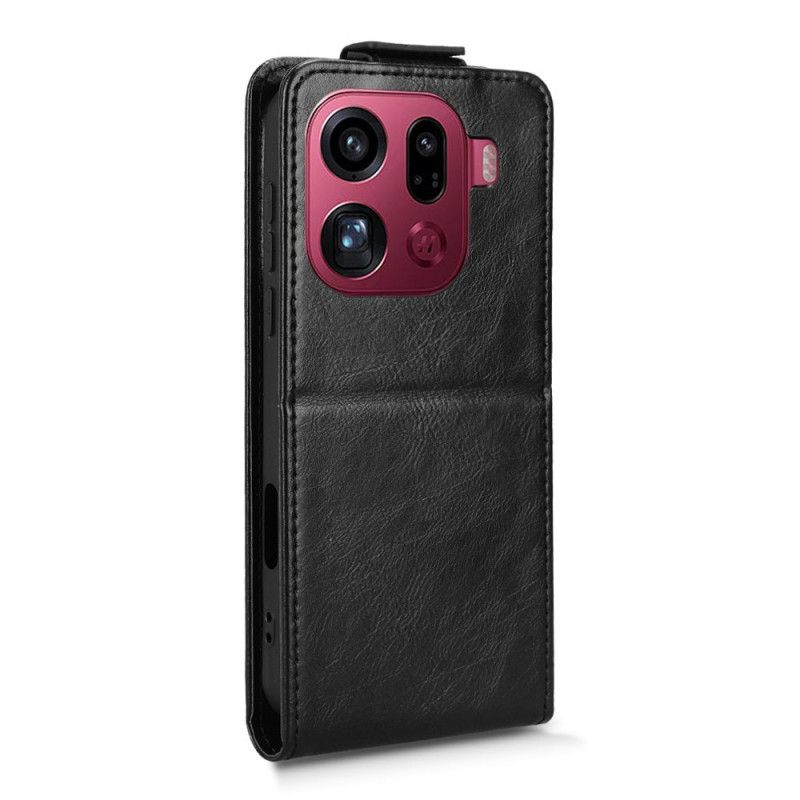 Leren Hoesje Voor Oppo Find X9 Pro 5g Verticale Klep