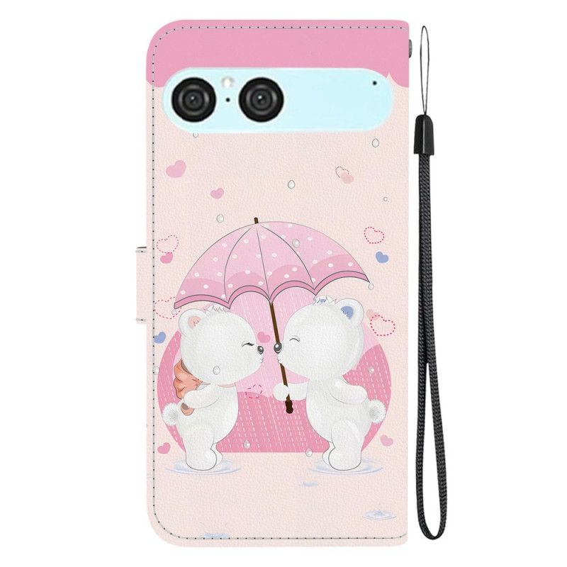 Flip Case Leren Sony Xperia 10 Vii Berenpaar