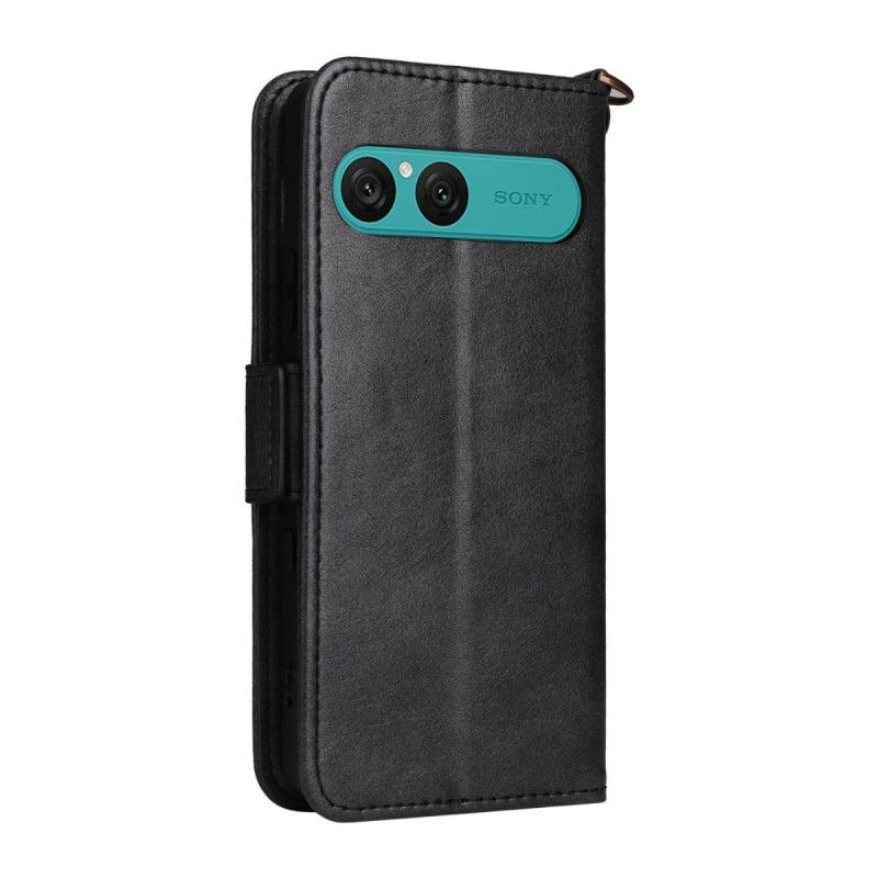 Folio-hoesje Sony Xperia 10 Vii Portemonnee Met Schouderband