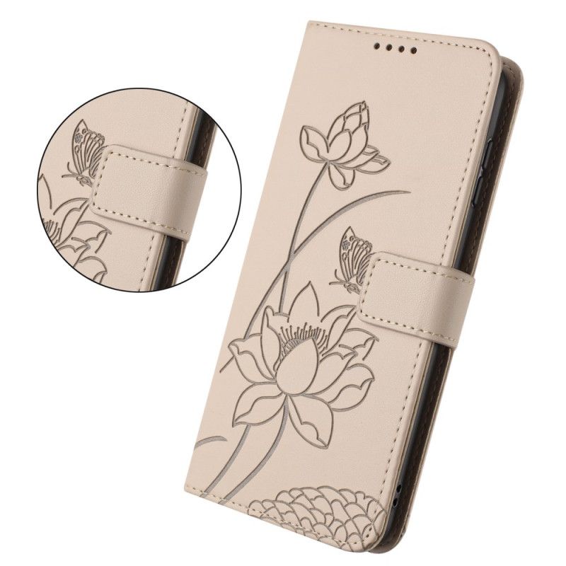 Folio-hoesje Sony Xperia 10 Vii Telefoonhoesje Bloemenprint