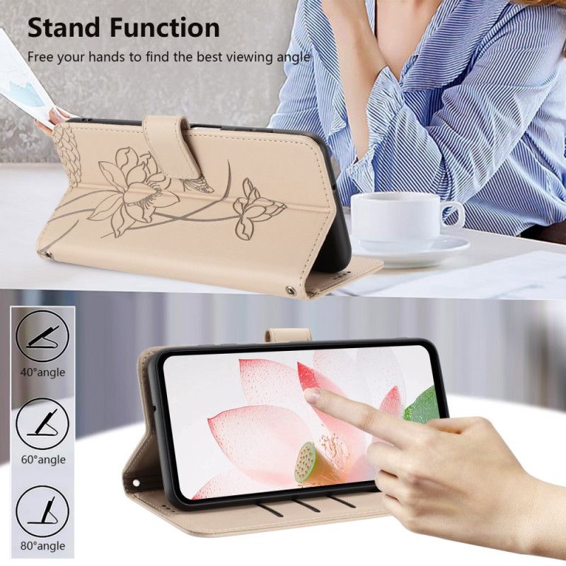 Folio-hoesje Sony Xperia 10 Vii Telefoonhoesje Bloemenprint