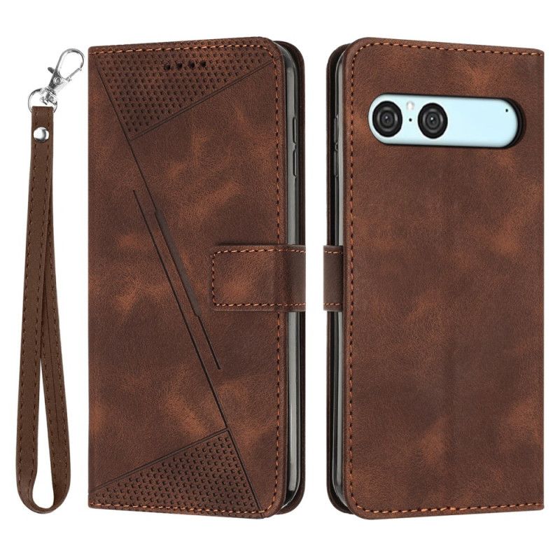 Folio-hoesje Sony Xperia 10 Vii Telefoonhoesje Geometrisch Ontwerp