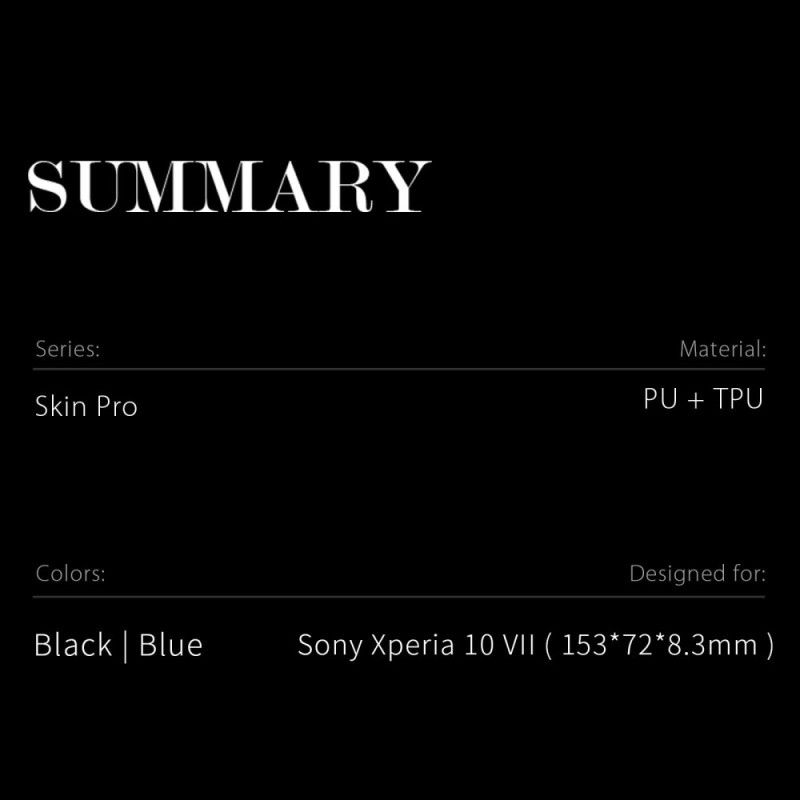 Folio-hoesje Sony Xperia 10 Vii Telefoonhoesje Skin Pro Series Dux Ducis