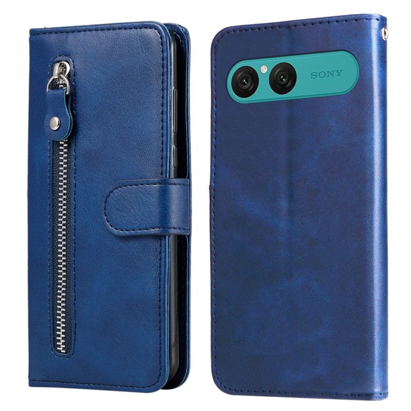 Folio-hoesje Sony Xperia 10 Vii Telefoonhoesje Vak Met Rits