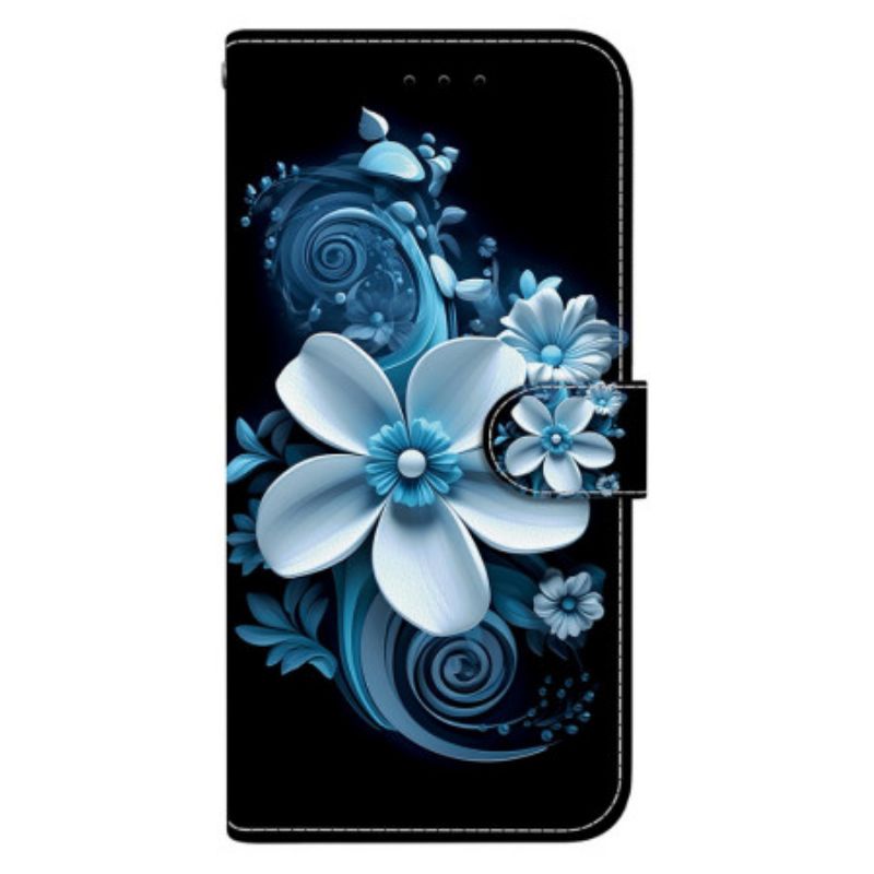 Folio-hoesje Sony Xperia 10 Vii Zwarte Orchidee