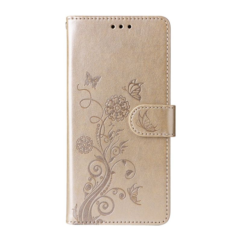 Leren Hoesje Sony Xperia 10 Vii Bloemenprint Bescherming Hoesje