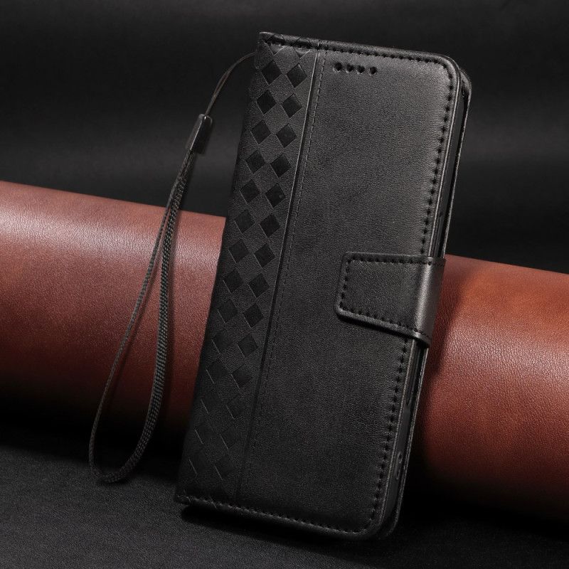 Leren Hoesje Sony Xperia 10 Vii Diamantpatroon