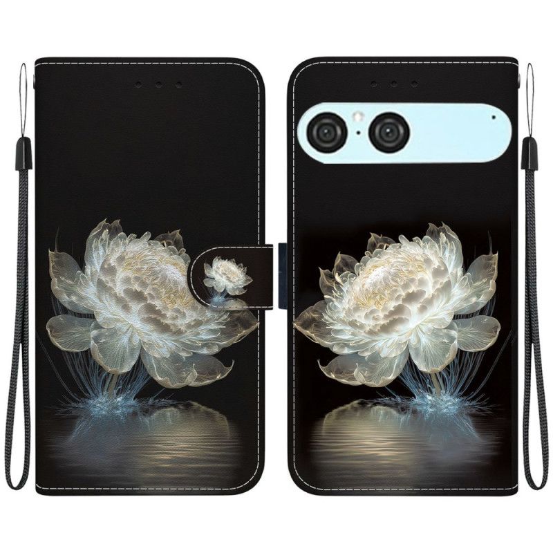 Leren Hoesje Voor Sony Xperia 10 Vii Pioenroos