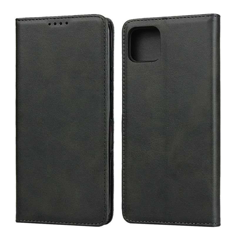 Folio-hoesje voor Google Pixel 4 Rood Zwart Premium Kunstleer Stiksels