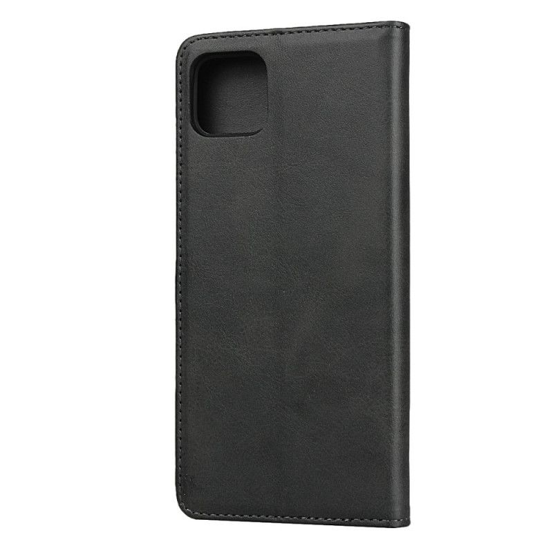 Folio-hoesje voor Google Pixel 4 Rood Zwart Premium Kunstleer Stiksels