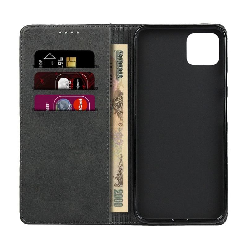 Folio-hoesje voor Google Pixel 4 Rood Zwart Premium Kunstleer Stiksels