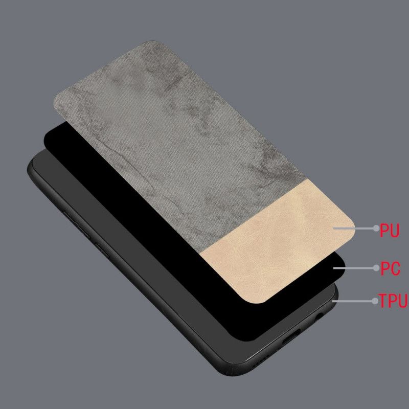 Hoesje Google Pixel 4 Grijs Zwart Tweekleurig Kunstleer