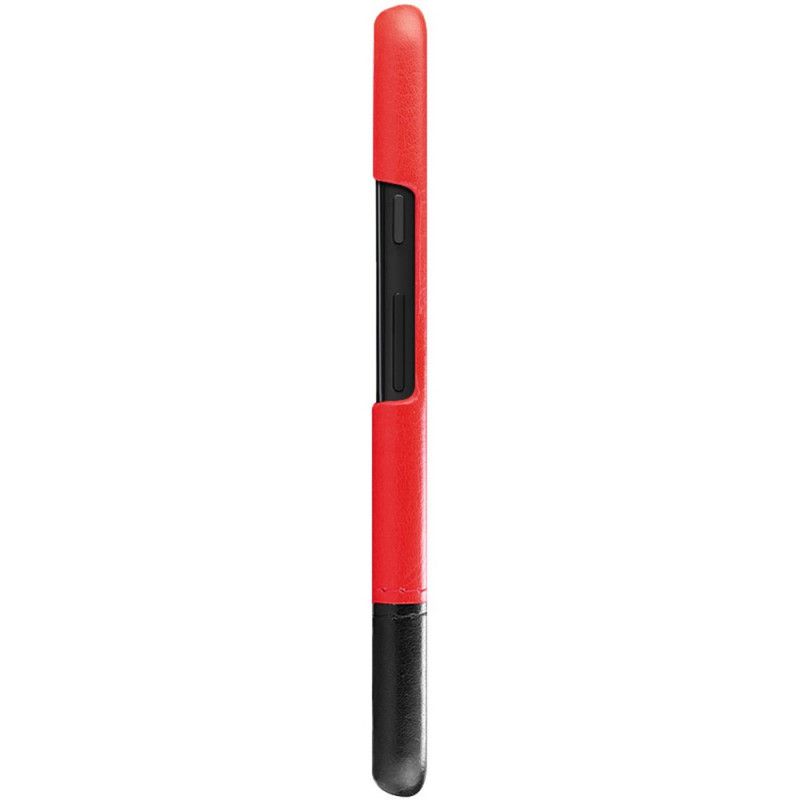 Hoesje Google Pixel 4 Rood Zwart Imak Ruiyi Serie Leereffect