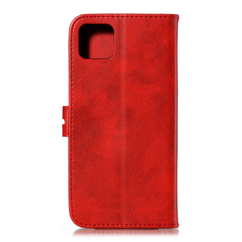 Leren Hoesje voor Google Pixel 4 Rood Mini Kitten