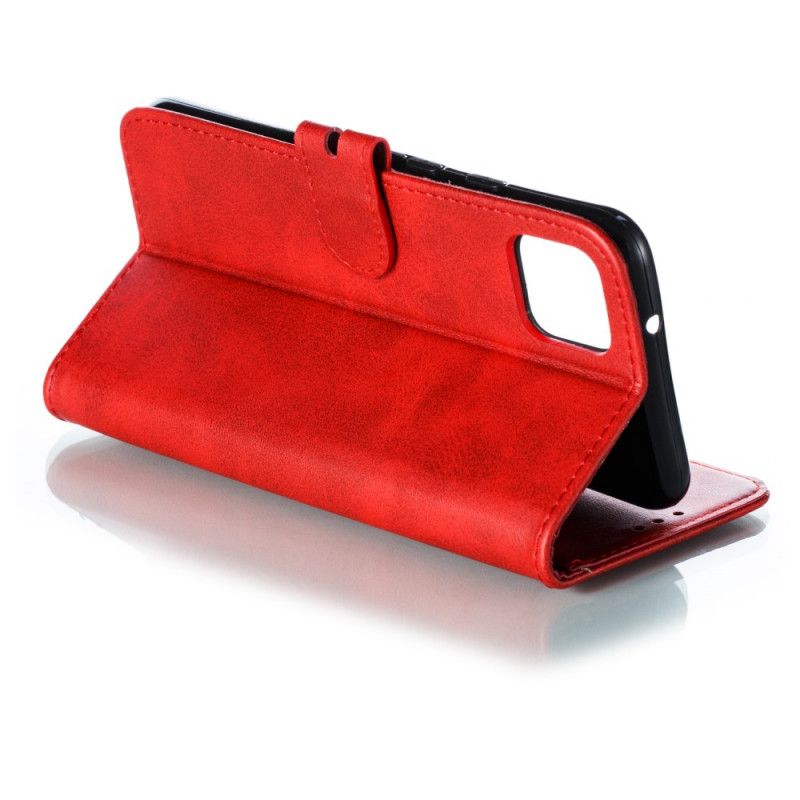 Leren Hoesje voor Google Pixel 4 Rood Mini Kitten