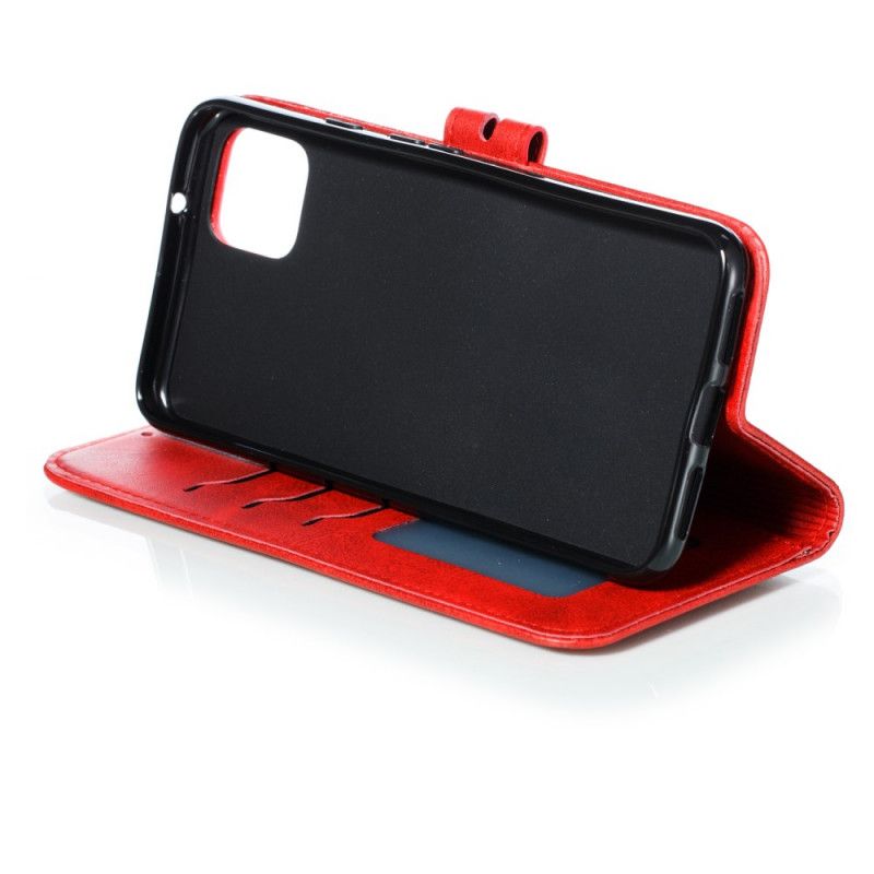 Leren Hoesje voor Google Pixel 4 Rood Mini Kitten
