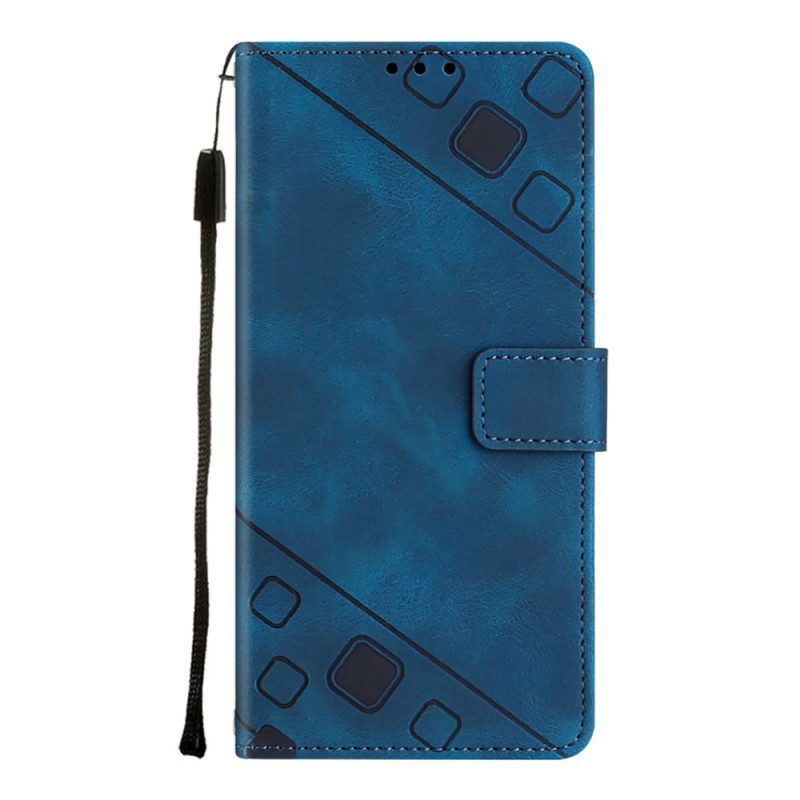 Folio-hoesje voor Xiaomi Redmi A1 Met Ketting Jaren 70-stijl Met Bandjes