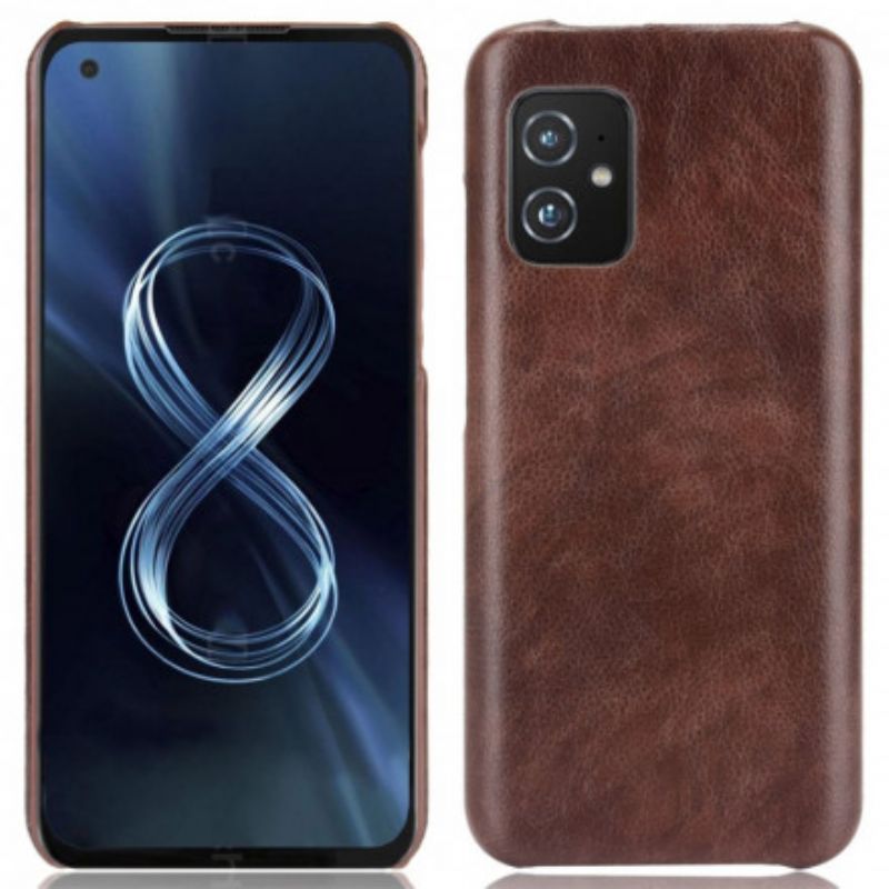 Cover Hoesje Asus Zenfone 8 Telefoonhoesje Litchi-leereffect