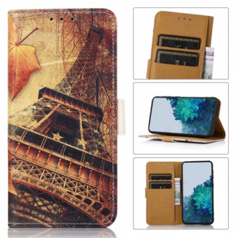 Folio-hoesje Asus Zenfone 8 Eiffeltoren In De Herfst