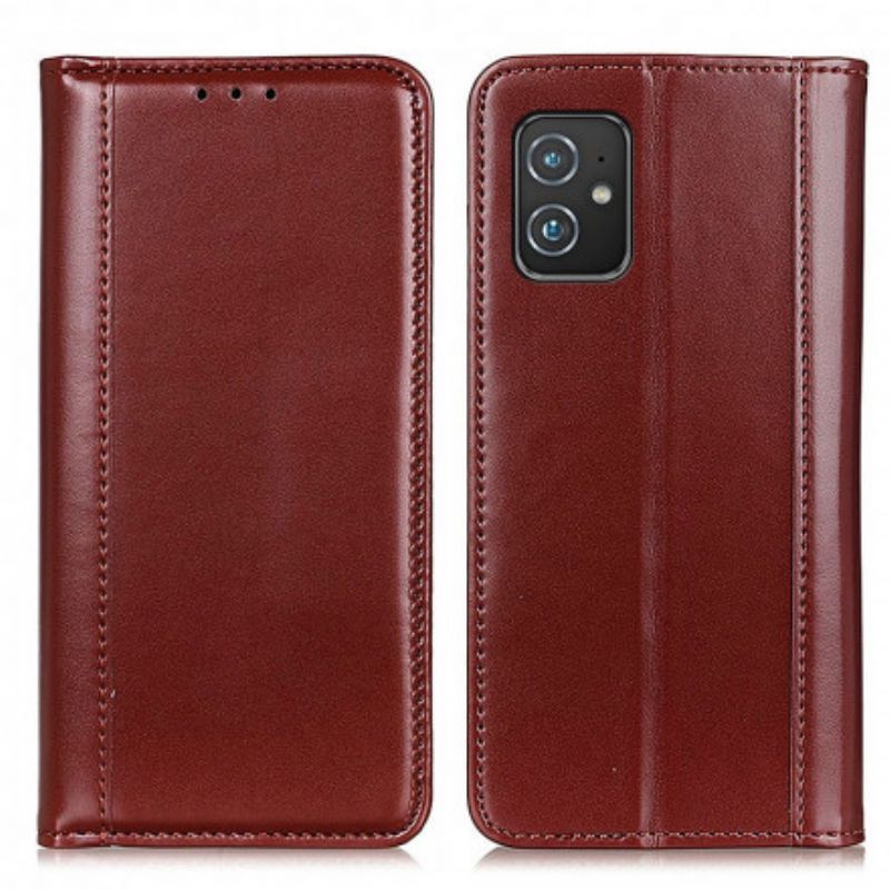 Folio-hoesje Asus Zenfone 8 Glanzend Splitleer Bescherming Hoesje