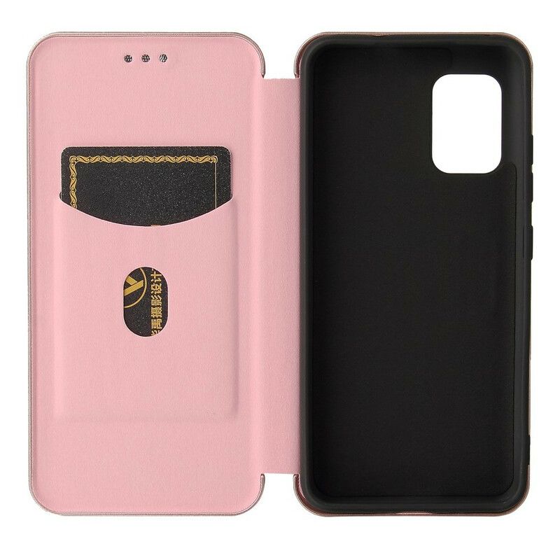 Folio-hoesje Asus Zenfone 8 Koolstofvezel Met Steunring Bescherming Hoesje