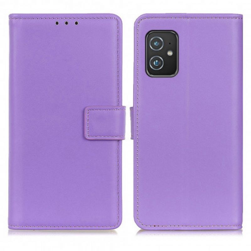 Folio-hoesje Asus Zenfone 8 Telefoonhoesje Effen Kunstleer