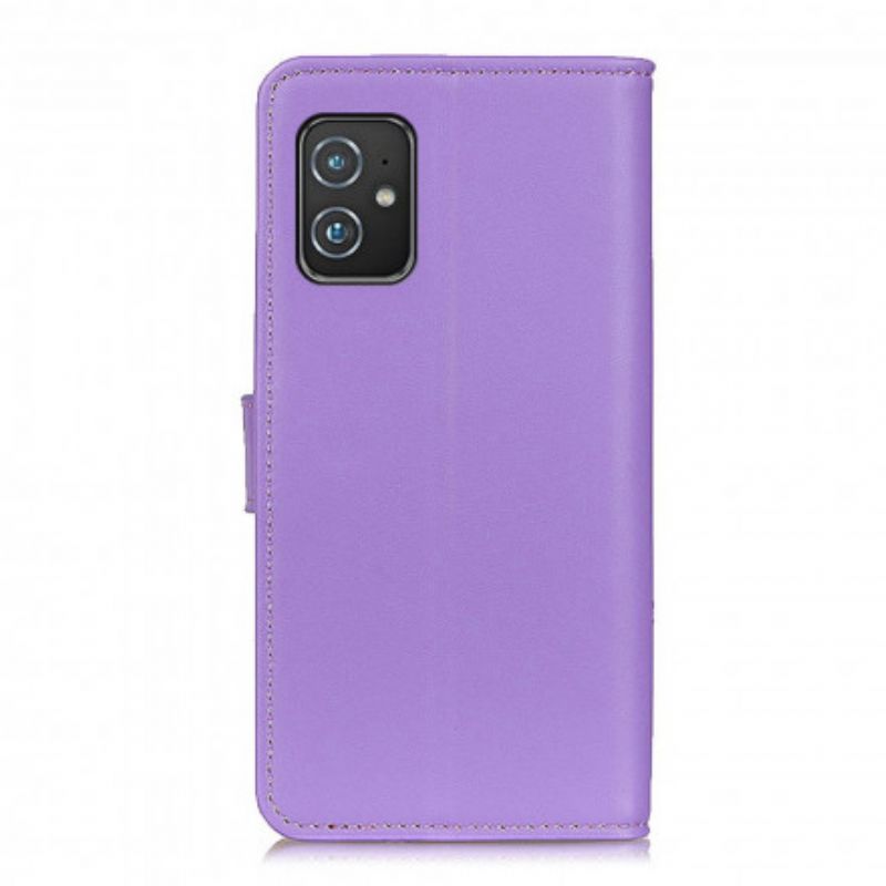 Folio-hoesje Asus Zenfone 8 Telefoonhoesje Effen Kunstleer