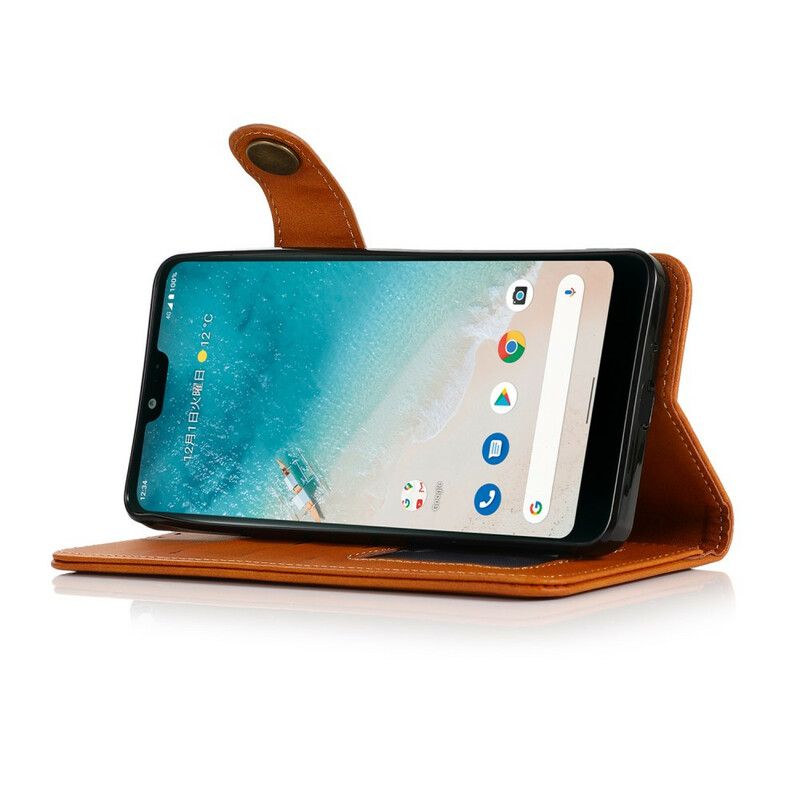 Folio-hoesje Asus Zenfone 8 Telefoonhoesje Kunstleer Knoop Khazneh