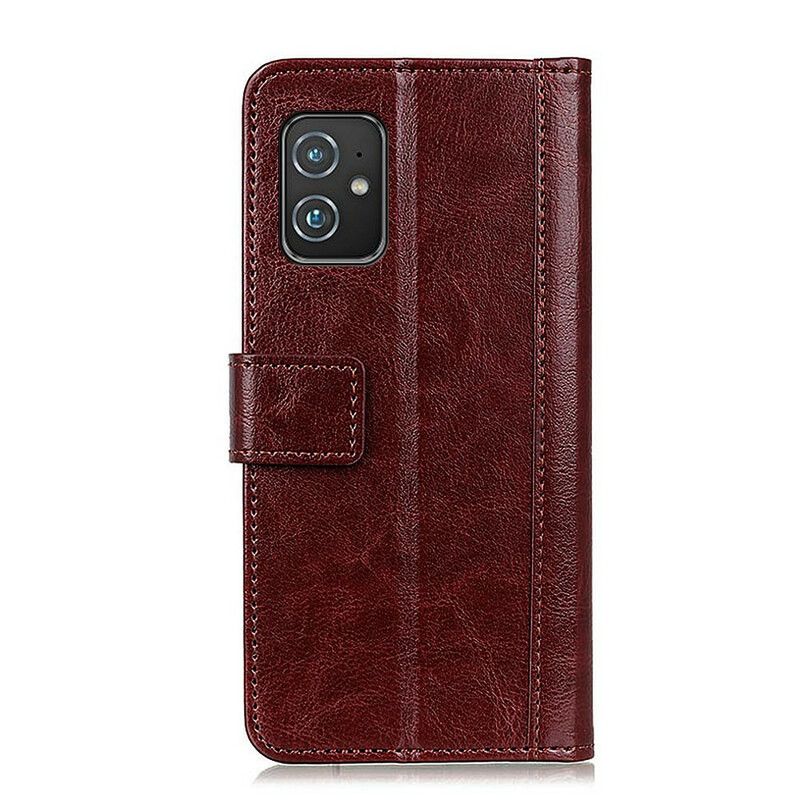 Folio-hoesje Asus Zenfone 8 Telefoonhoesje Oud Leereffect