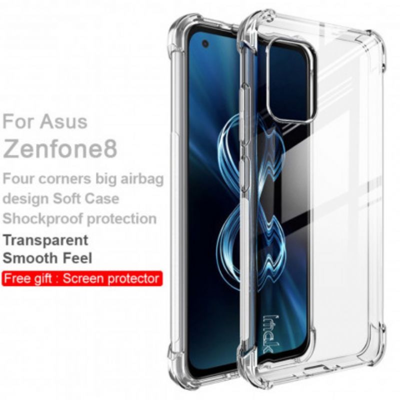 Hoesje Asus Zenfone 8 Transparant Zijdeachtig Imak