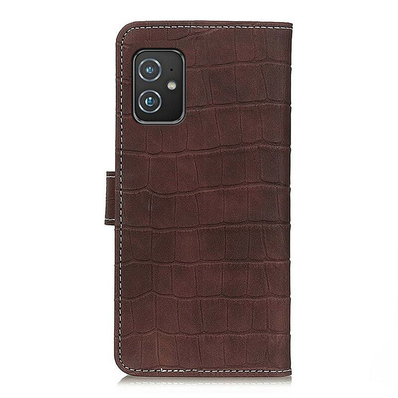 Leren Hoesje Asus Zenfone 8 Krokodillenkracht Bescherming Hoesje