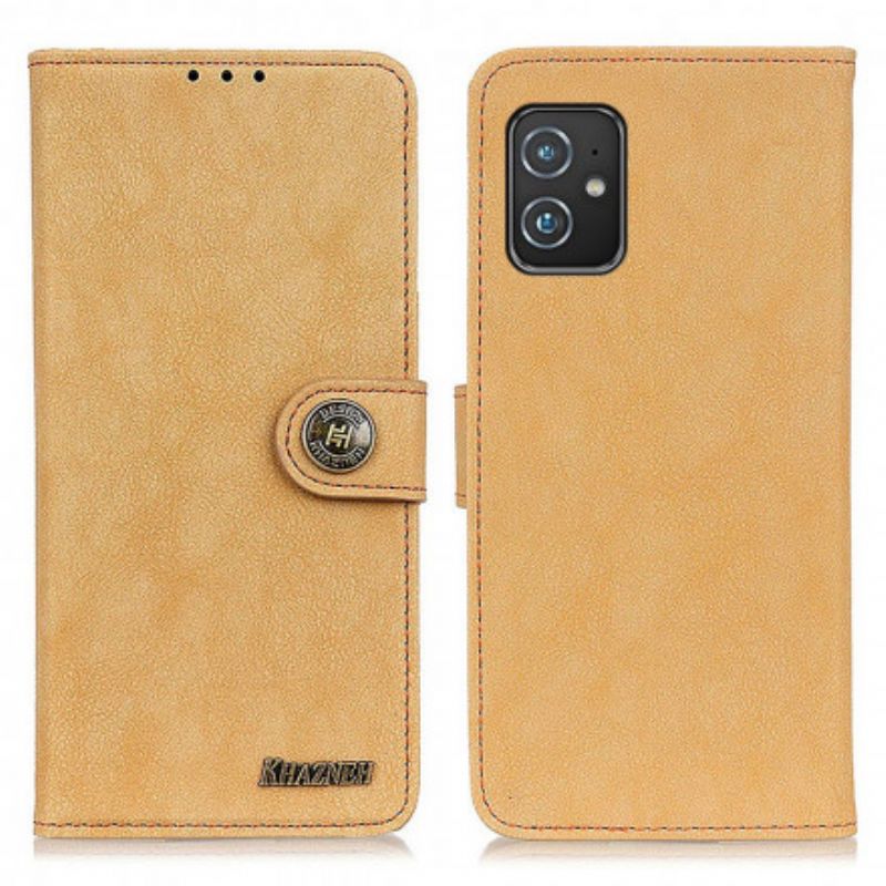 Leren Hoesje Asus Zenfone 8 Kunstleer Split Retro Khazneh Bescherming Hoesje