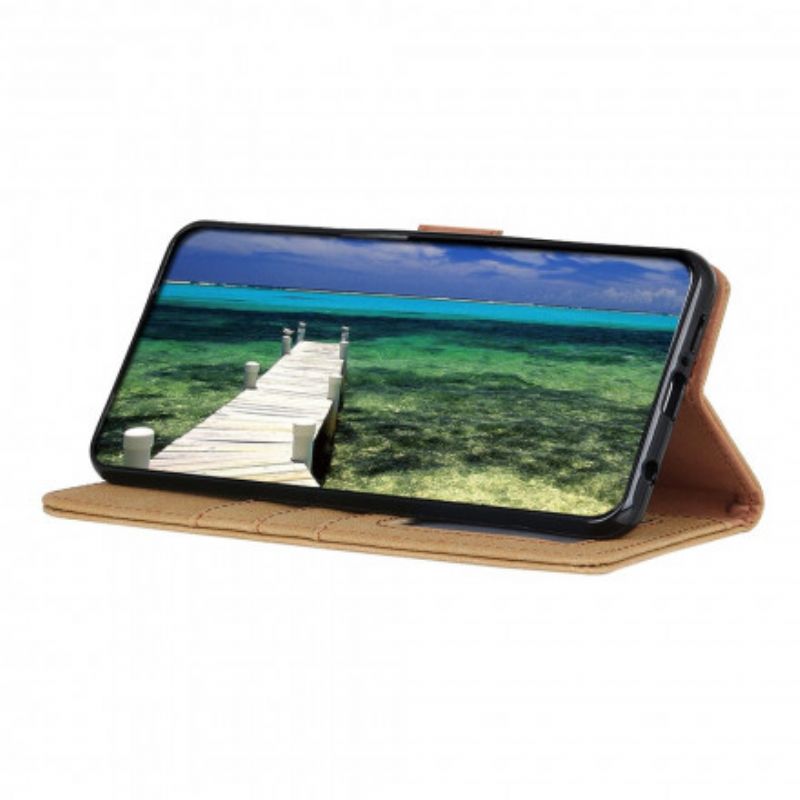 Leren Hoesje Asus Zenfone 8 Kunstleer Split Retro Khazneh Bescherming Hoesje