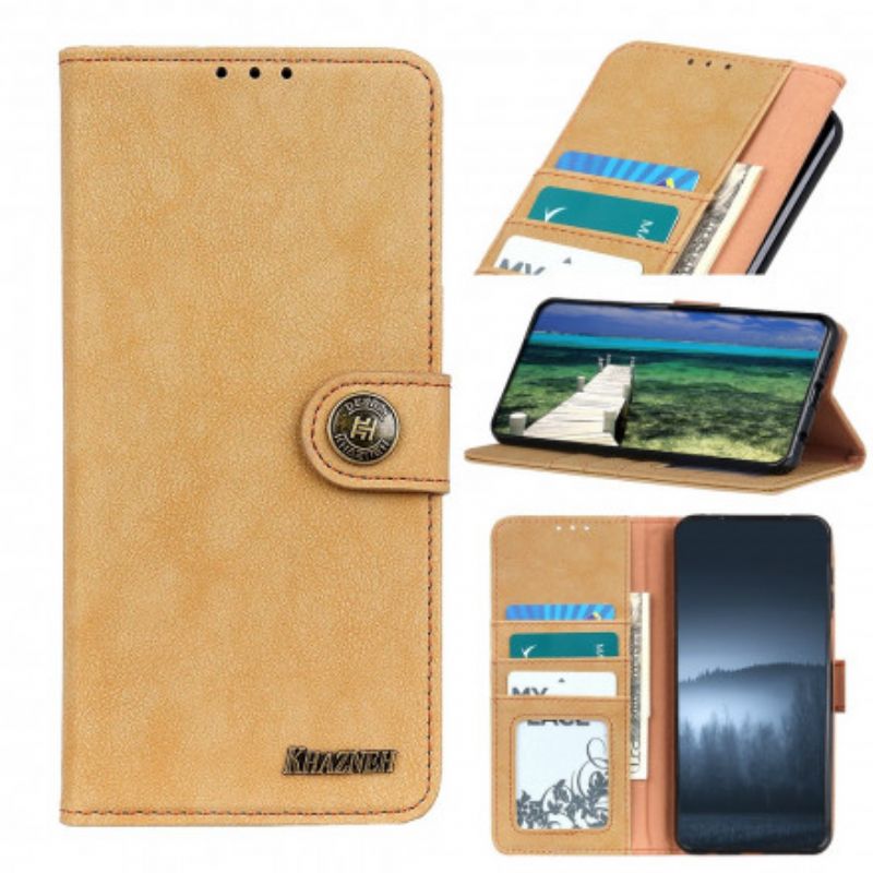 Leren Hoesje Asus Zenfone 8 Kunstleer Split Retro Khazneh Bescherming Hoesje