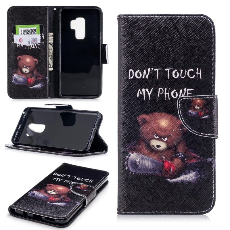 Bescherming Hoesje Samsung Galaxy S9 Plus Telefoonhoesje Gevaarlijke Beer