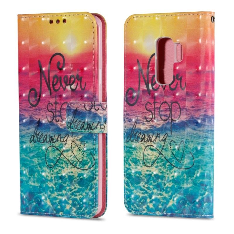 Bescherming Hoesje Samsung Galaxy S9 Plus Telefoonhoesje Stop Nooit Met Dromen 3D