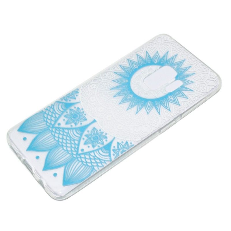 Case Hoesje Samsung Galaxy S9 Plus Lichtblauw Roze Telefoonhoesje Transparante Kleurrijke Mandala