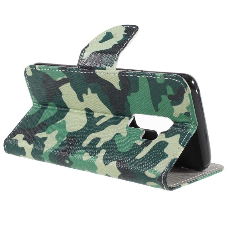 Cover Folio-hoesje Samsung Galaxy S9 Plus Telefoonhoesje Militaire Camouflage